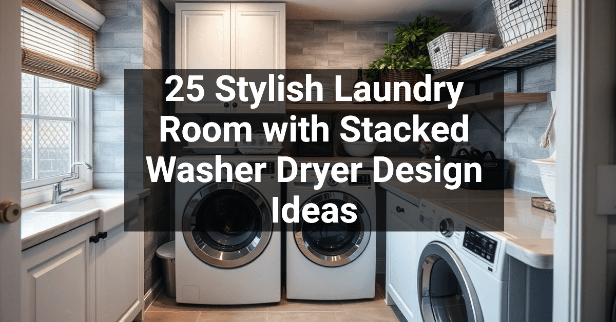 25+ Stylish Laundry Room with Stacked Washer Dryer Design Ideas ...