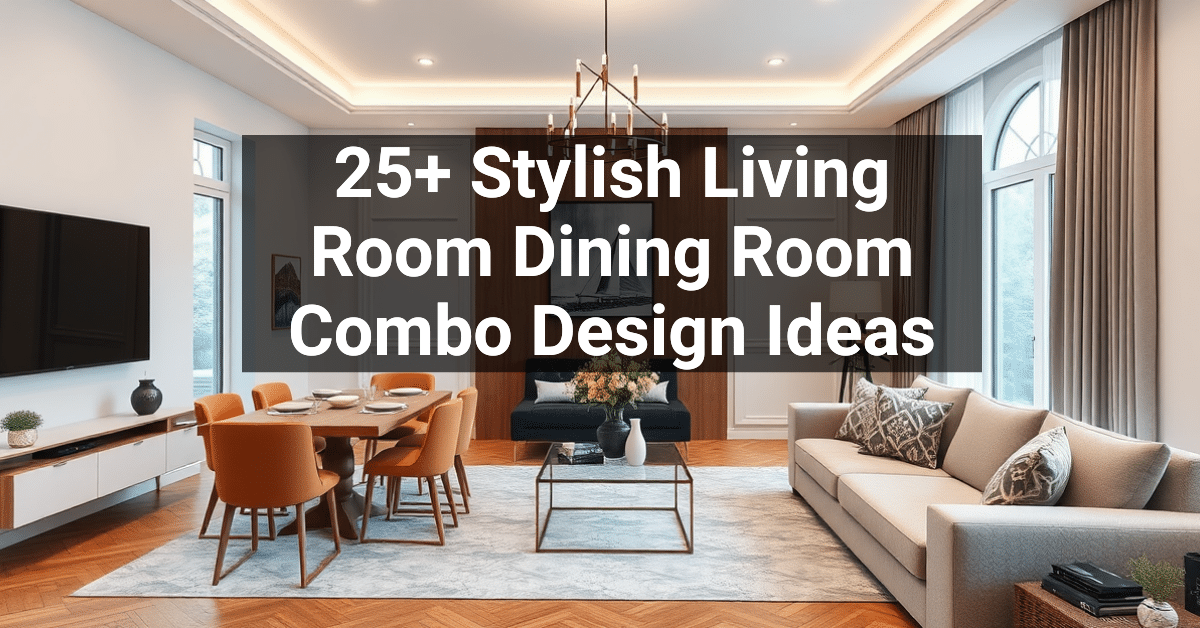 25+ Stylish Living Room Dining Room Combo Design Ideas – Engineers and ...