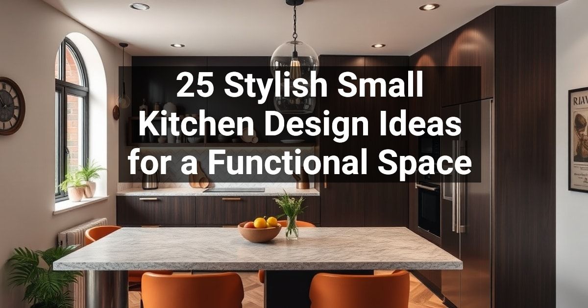 25+ Stylish Small Kitchen Design Ideas for a Functional Space ...