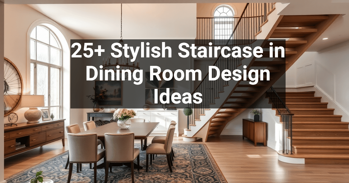 25+ Stylish Staircase in Dining Room Design Ideas – Engineers and ...
