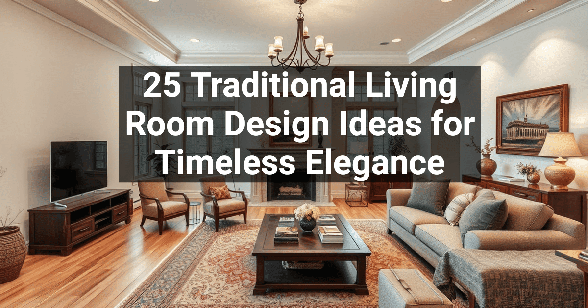 25+ Traditional Living Room Design Ideas for Timeless Elegance ...