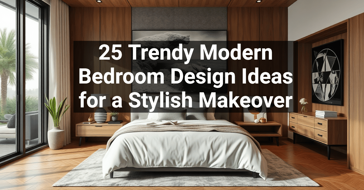 25+ Trendy Modern Bedroom Design Ideas for a Stylish Makeover ...