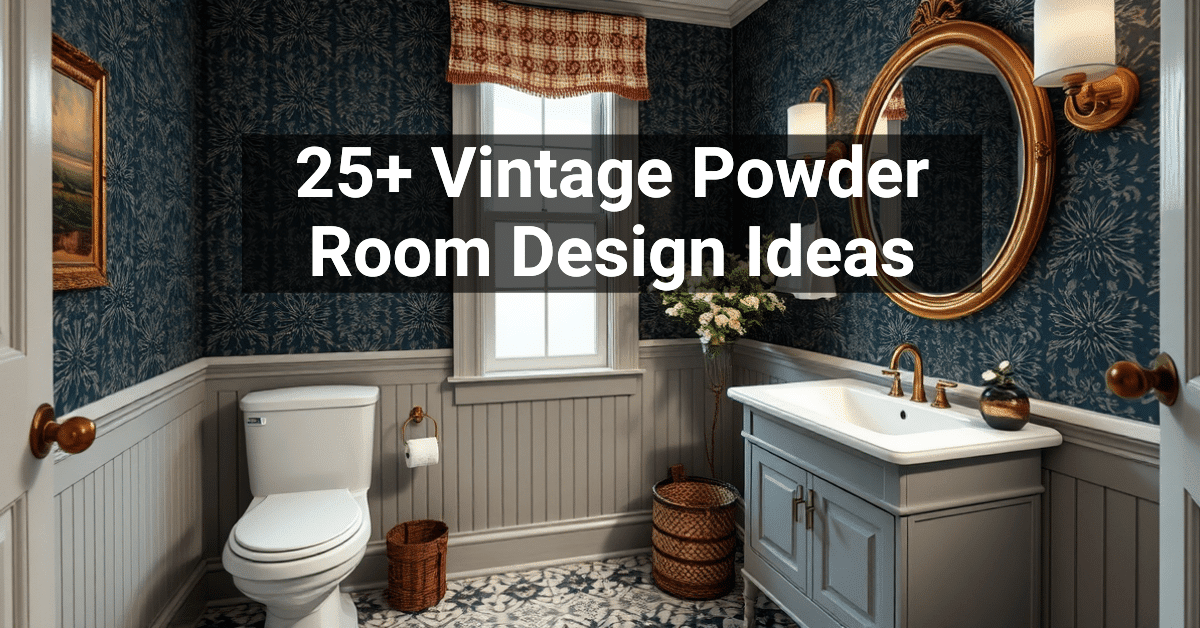 25+ Vintage Powder Room Design Ideas – Engineers and Architects of America