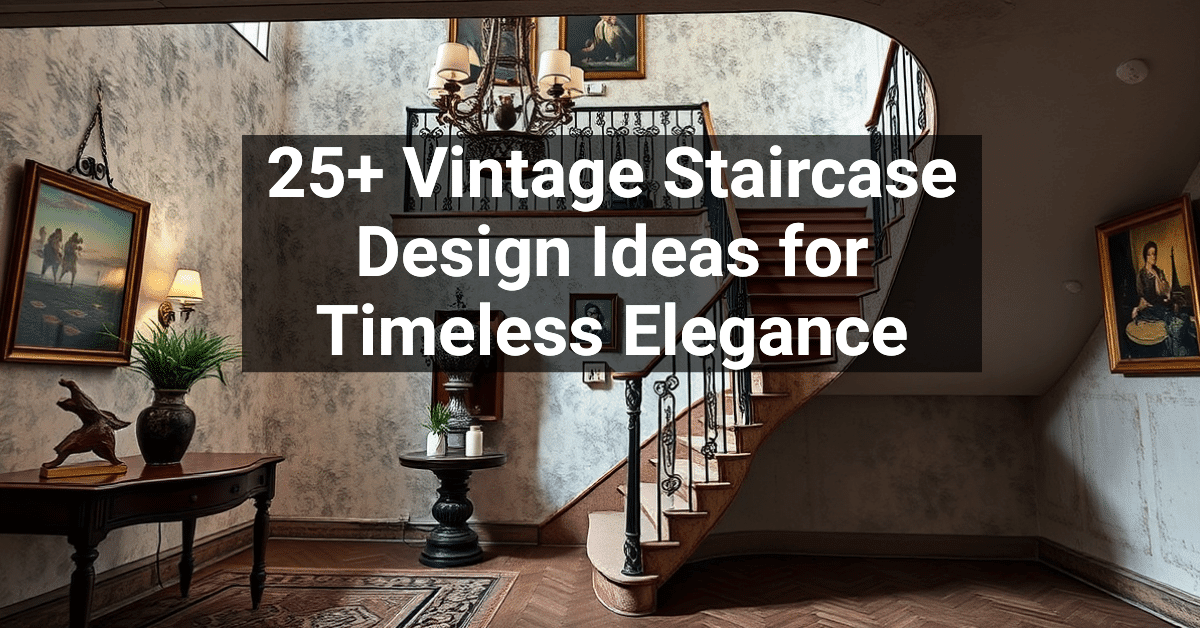 25+ Vintage Staircase Design Ideas for Timeless Elegance – Engineers ...