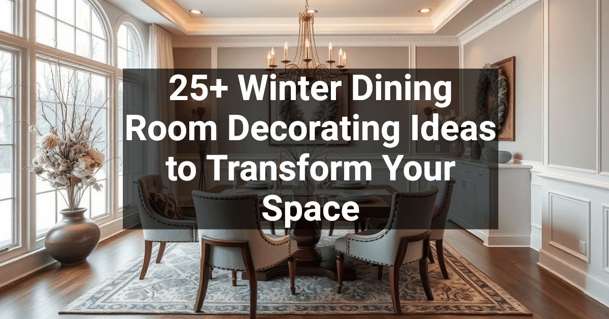 25+ Winter Dining Room Decorating Ideas to Transform Your Space ...