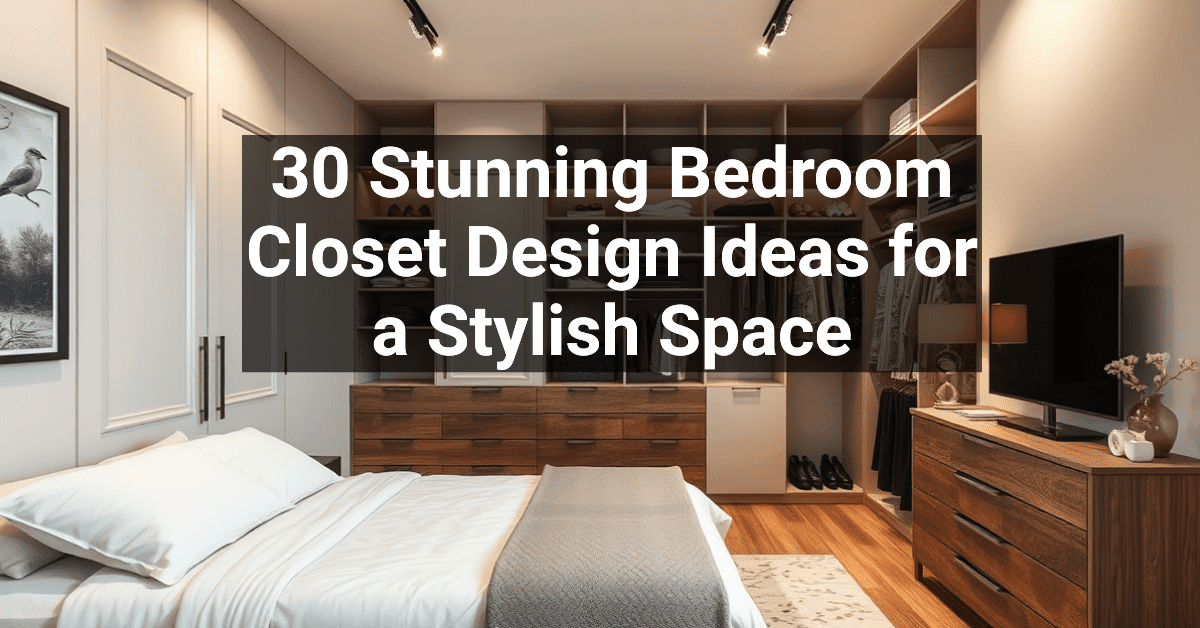 30+ Stunning Bedroom Closet Design Ideas for a Stylish Space ...