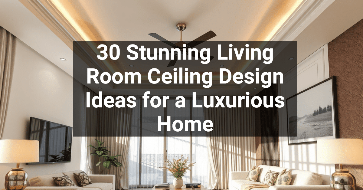 30+ Stunning Living Room Ceiling Design Ideas for a Luxurious Home ...