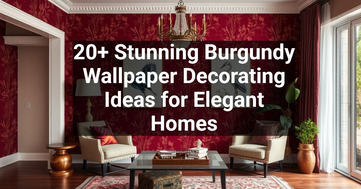 20+ Stunning Burgundy Wallpaper Decorating Ideas for Elegant Homes ...