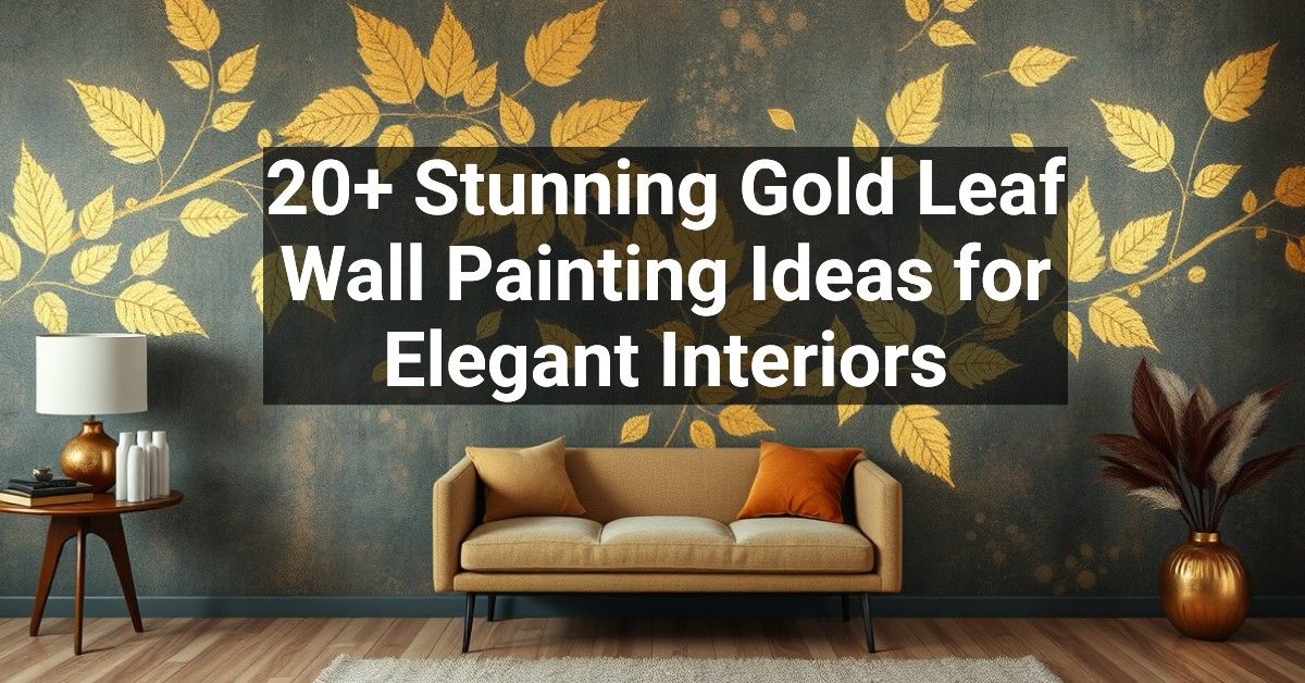 20+ Stunning Gold Leaf Wall Painting Ideas for Elegant Interiors ...