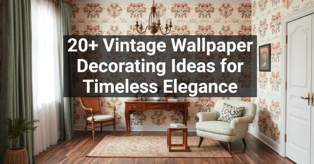 20+ Vintage Wallpaper Decorating Ideas for Timeless Elegance