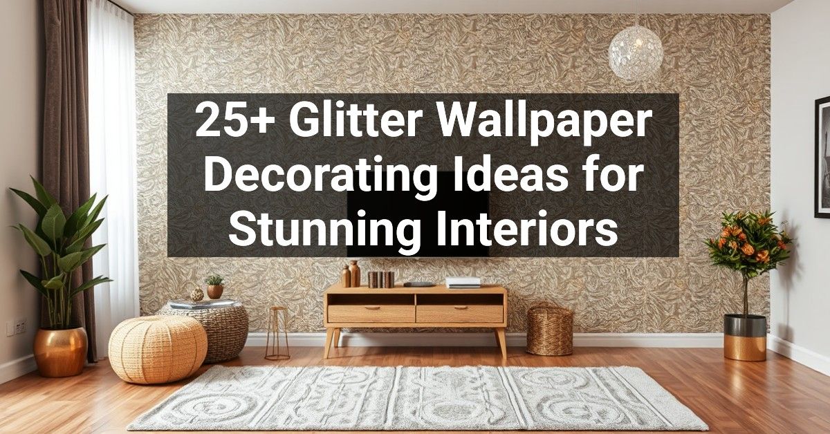 25+ Glitter Wallpaper Decorating Ideas for Stunning Interiors ...