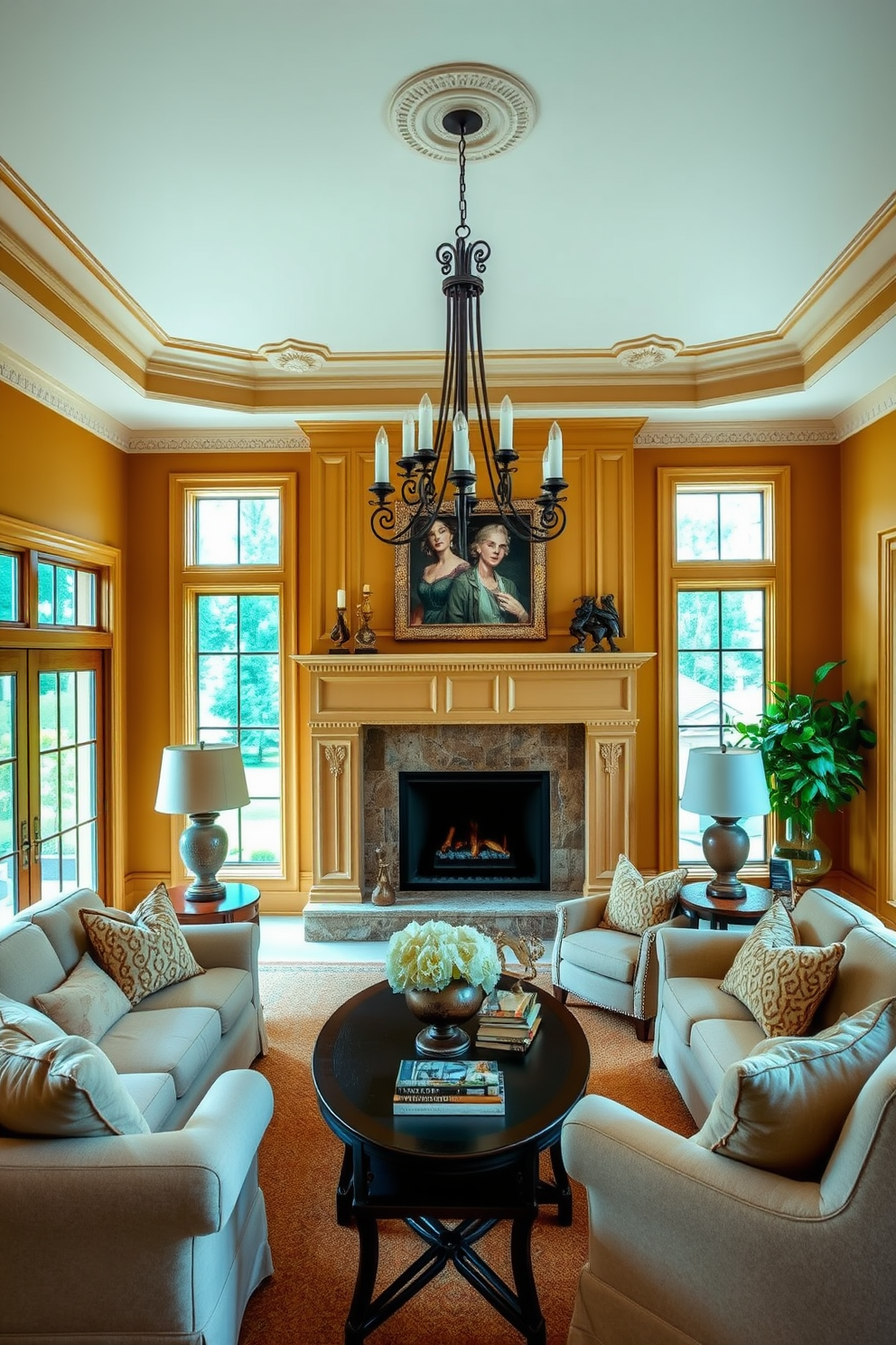 Ochre Wall Painting Ideas 29