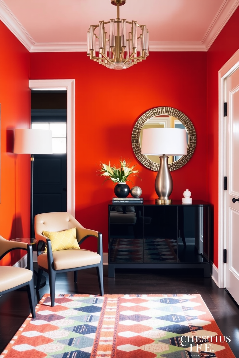 Orange Wall Painting Ideas 20