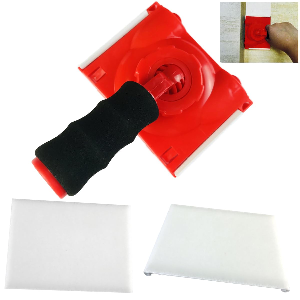 Housoutil Paint Pad Applicator – Edging Trimmer Brush For Smooth, Mark-Free Wall Painting, Ceilings, Decks, Fences & Trim Work